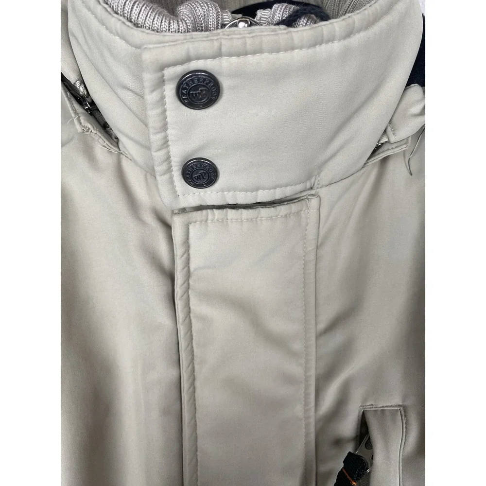 Weatherproof Men's Insulated Hooded Parka Jacket Tan Fleece Lined Winter Coat